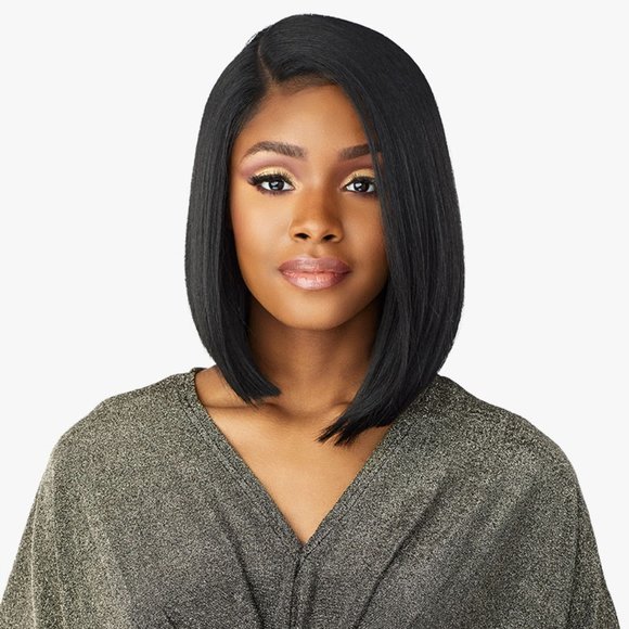 Butta Unit 1 12" Long Sensationnel Lace Front Wig Ear to Ear HD Frontal Straight - Picture 2 of 6